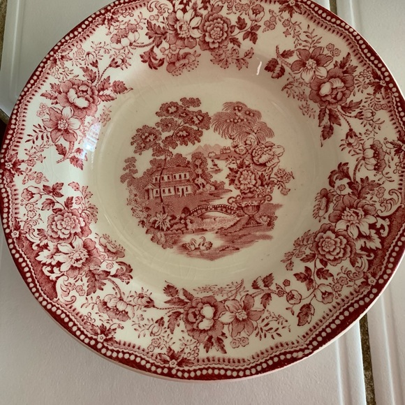 Royal Staffordshire Pottery Clarice Cliff Pink Tonquin Soup Bowl England - Picture 2 of 8